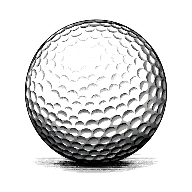 Ilustração da bola de golfe