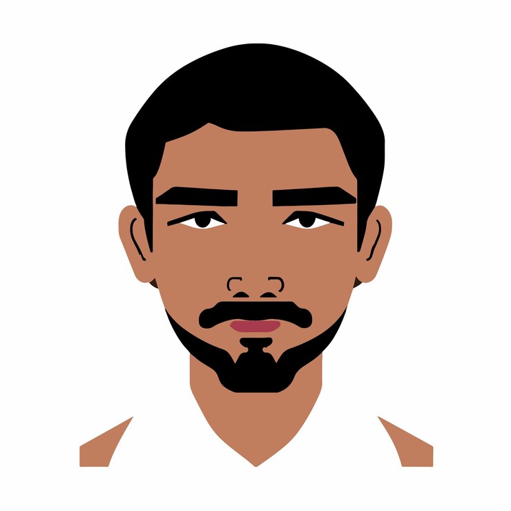 Vetor ilustração da cabeça do homem indiano no vetor de fundo branco