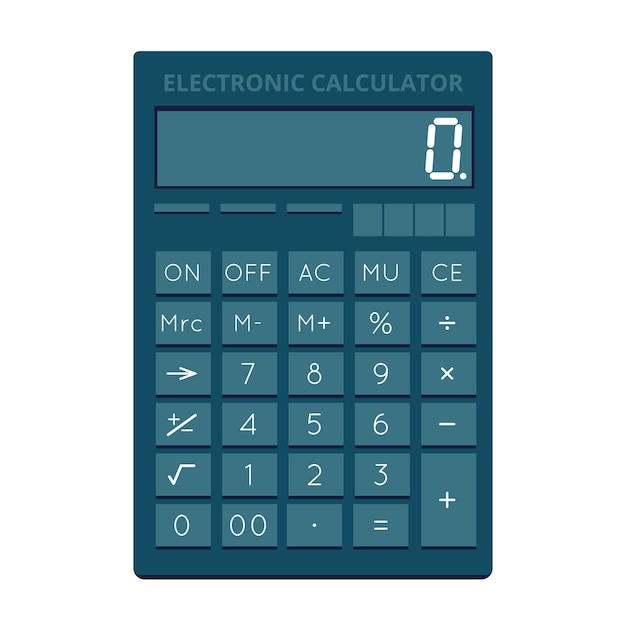 Ilustração da calculadora em estilo simples. imagem vetorial.