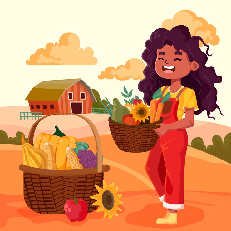 Vetor ilustração da celebração da festa da colheita