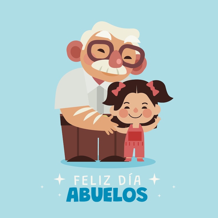Vetor ilustração da celebração do dia de los abuelos