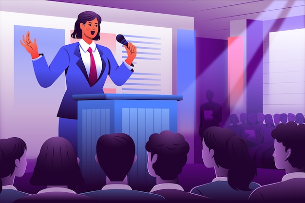 Ilustração da conferência de gradiente