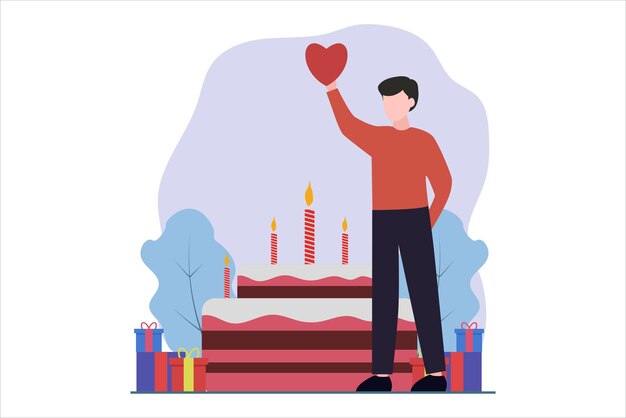 Ilustração da designação do apartamento da festa de aniversário