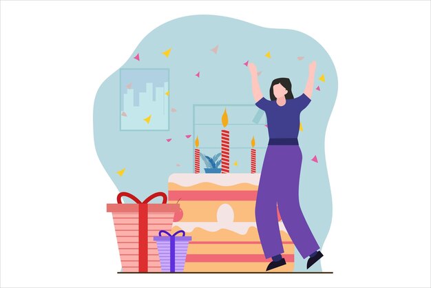 Ilustração da designação do apartamento da festa de aniversário