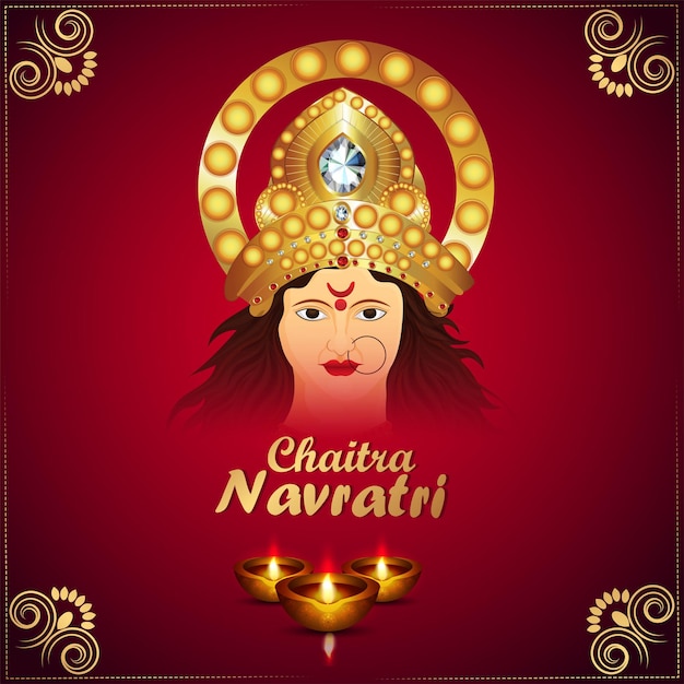 ilustração da deusa durga para feliz navratri