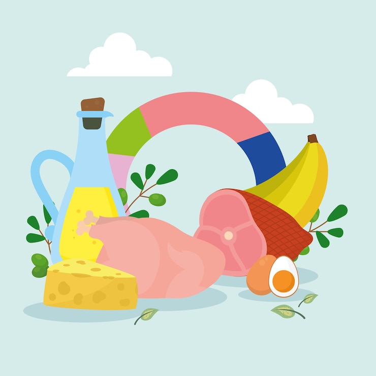 Vetor ilustração da dieta ceto