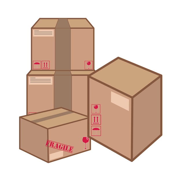 Ilustração da entrega da caixa