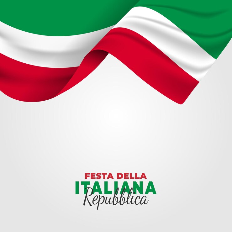 Vetor ilustração da festa della repubblica italiana. dia da república italiana.