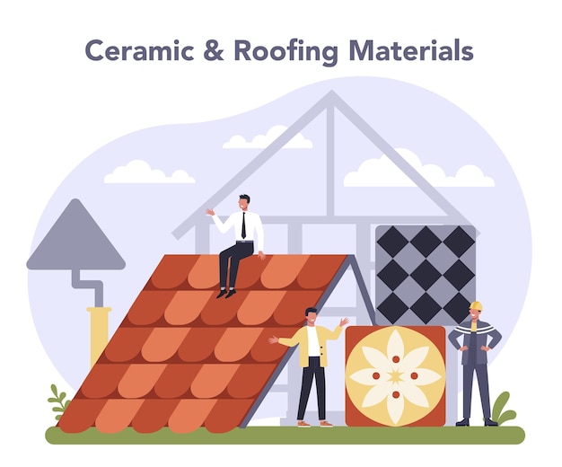 Ilustração da indústria de produtos de construção