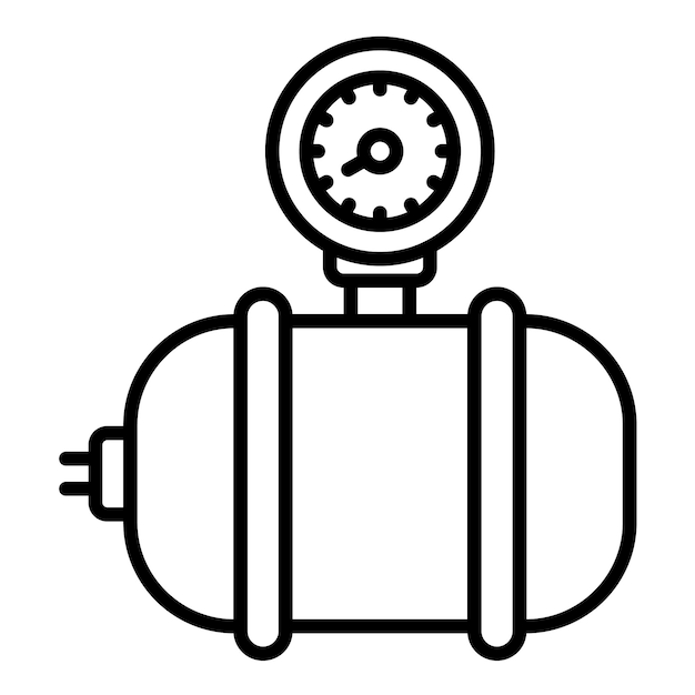 Vetor ilustração da linha de tanque de expansão