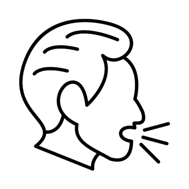 Ilustração da linha de tosse