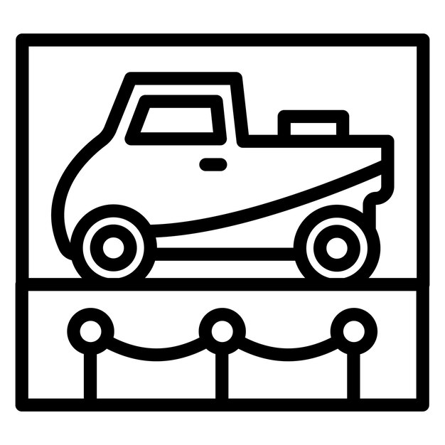 Ilustração da linha do Museu de Carros Vintage