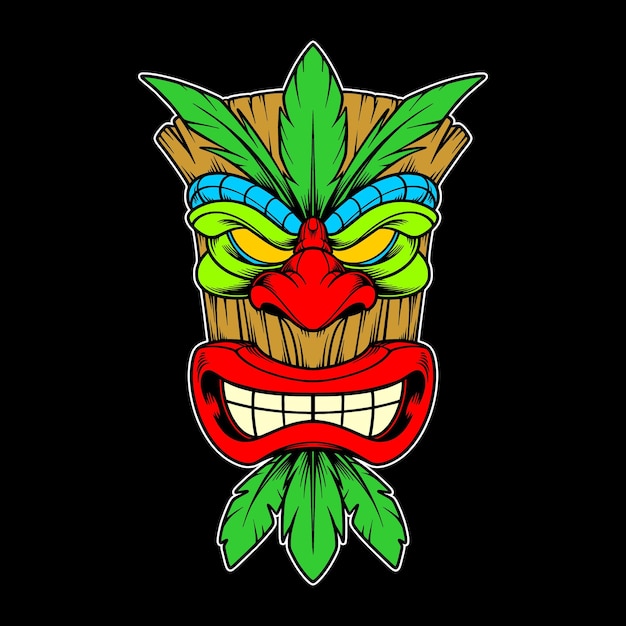 Ilustração da máscara de tiki