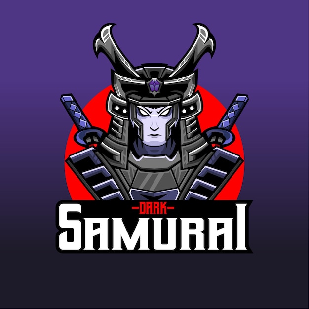 Ilustração da mascote do logotipo do samuari esport