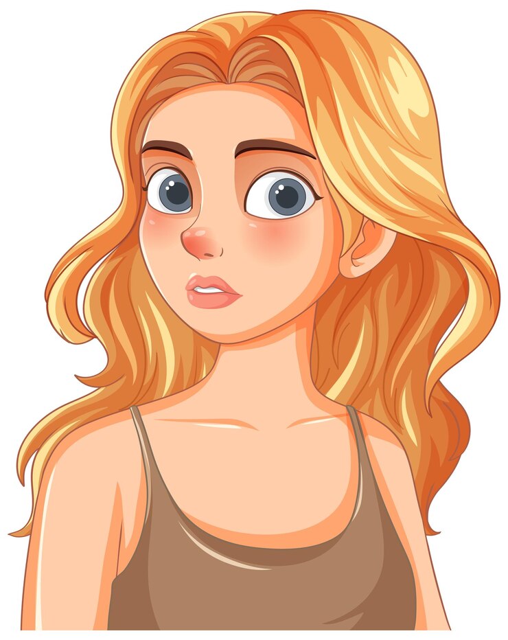 Vetor ilustração da mulher loira surpreendida