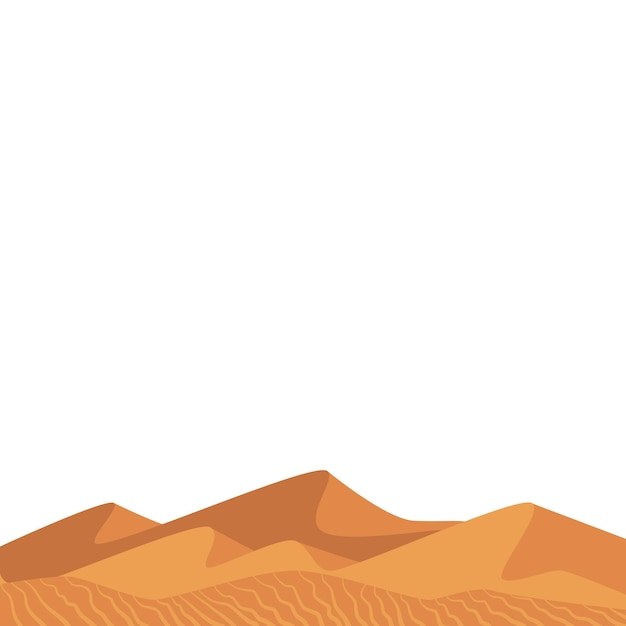 Ilustração da paisagem da colina do deserto