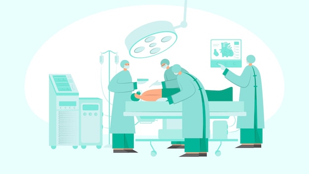 Ilustração da Sala de Cirurgia do Hospital