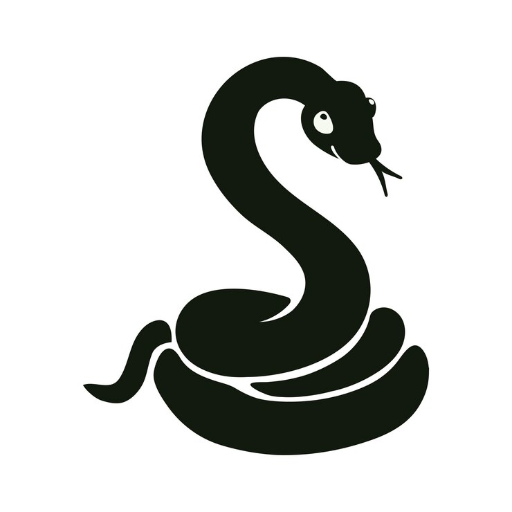 Ilustração da Silhueta da Cobra