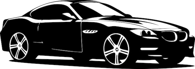 Vetor ilustração da silhueta vetorial do carro, cor preta 3