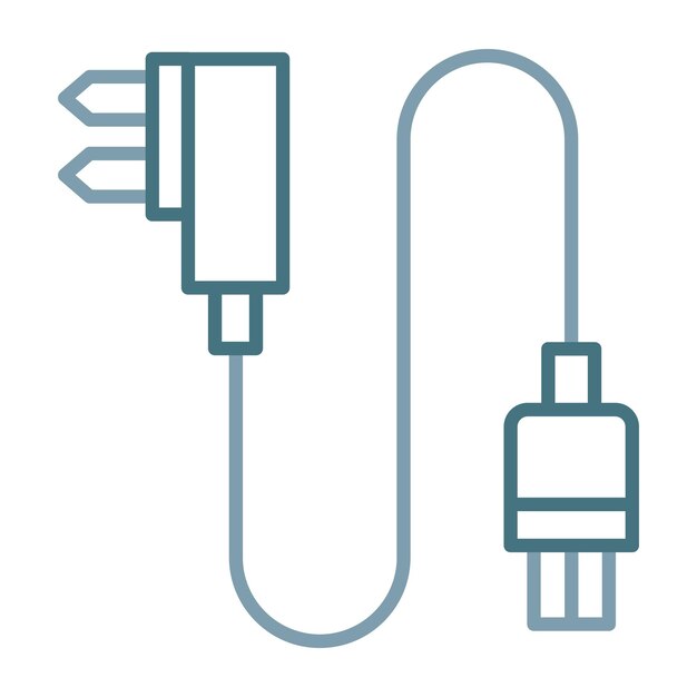 Ilustração da tomada de energia plana