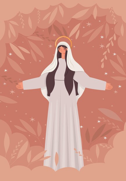 Vetor ilustração da virgem maria