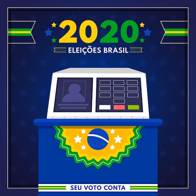 Vetor ilustração das eleições do brasil