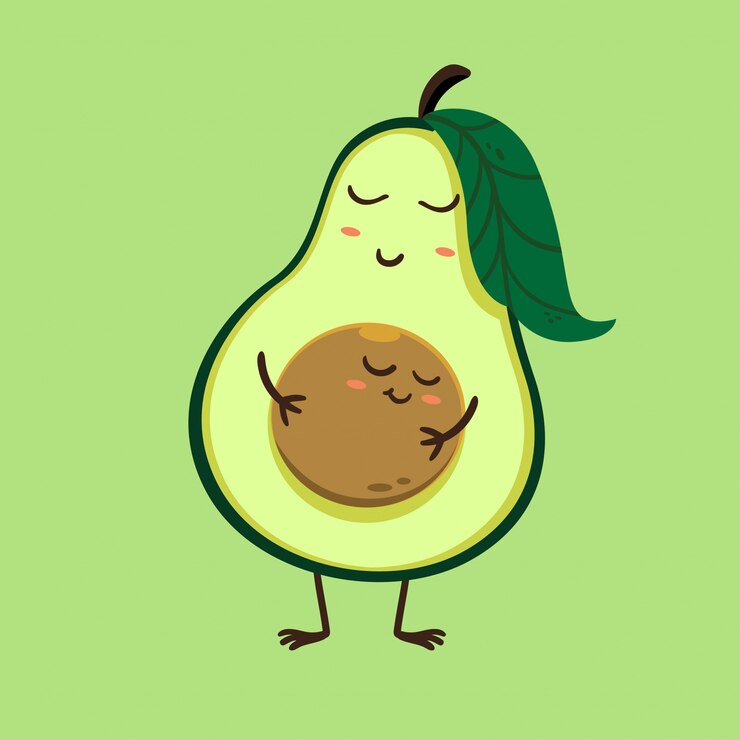Vetor ilustração de abacate mãe