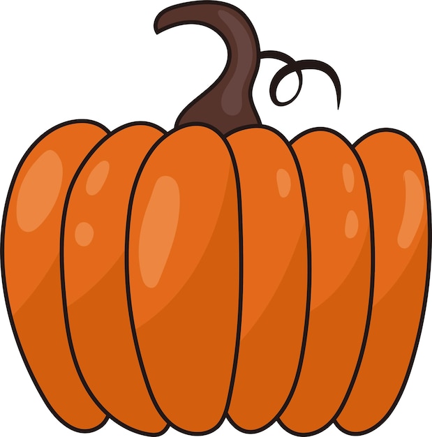 Ilustração de abóbora de Halloween de outono vegetal