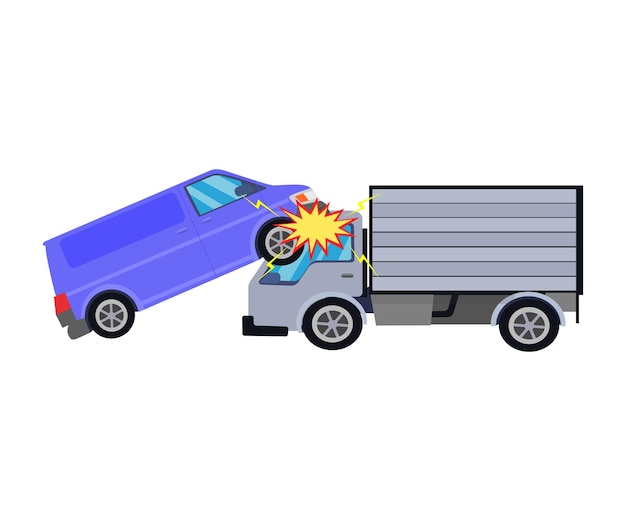 Ilustração de acidentes de carro