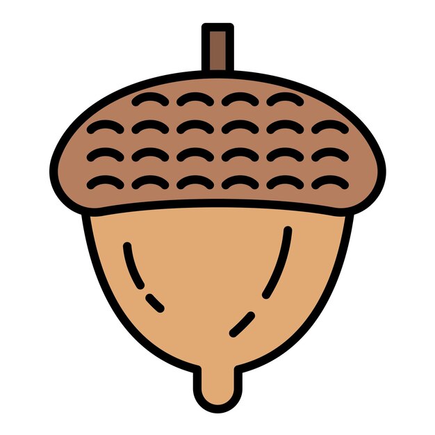 Vetor ilustração de acorn flat