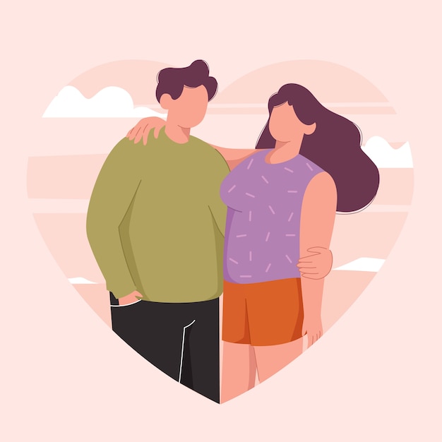 Ilustração de amor de casal