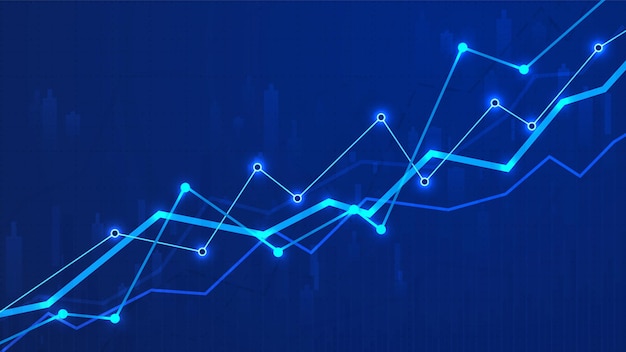Ilustração de análise de dados de negócios de gráfico de gráfico financeiro