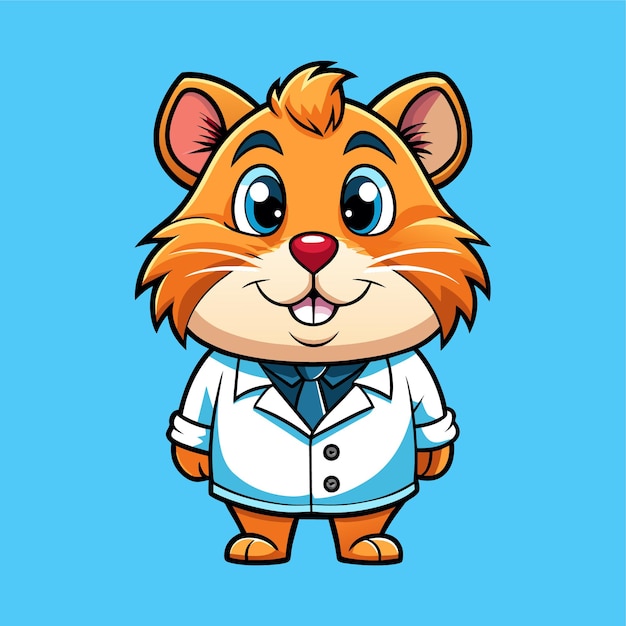 Ilustração de animais de desenho animado de hamster