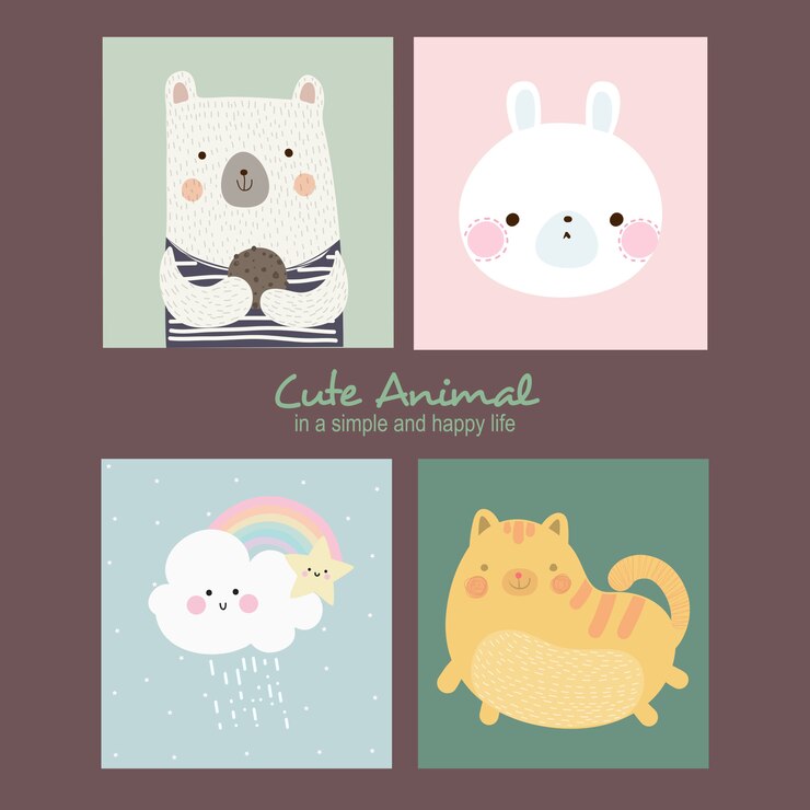 Ilustração de animais fofos de Millie