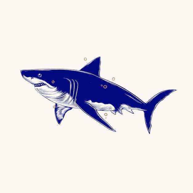 Ilustração de animais marinhos desenhada à mão