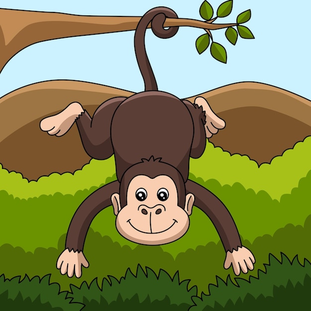 ilustração de macaco de desenho animado 7916752 Vetor no Vecteezy