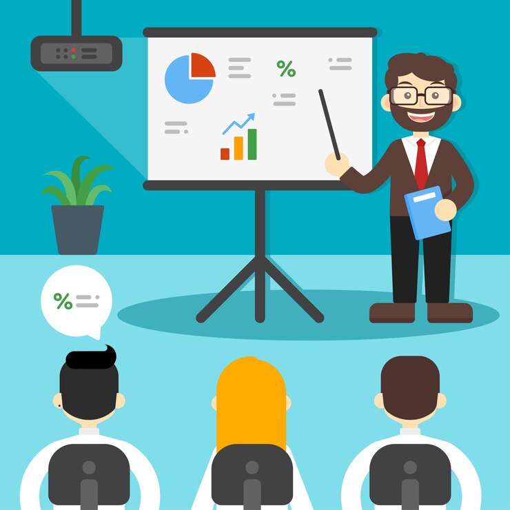 Vetor ilustração de apresentação de negócios