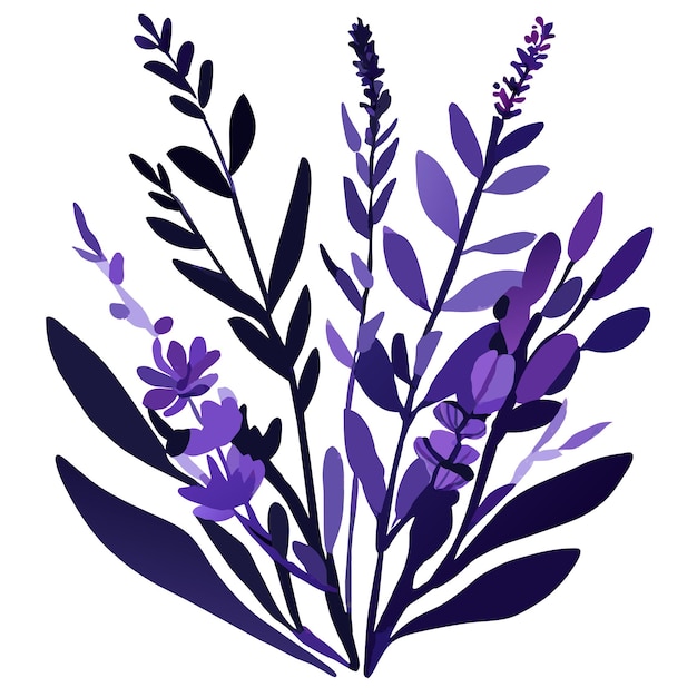 Vetor ilustração de aquarela bouquet de lavanda