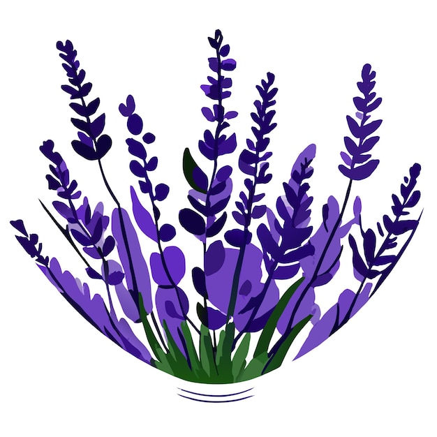 ilustração de aquarela bouquet de lavanda