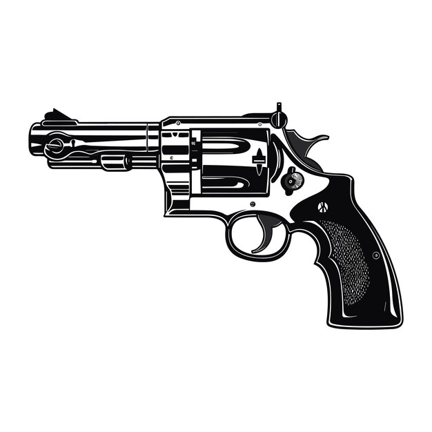 Vetor ilustração de arma de mão isolada em fundo branco