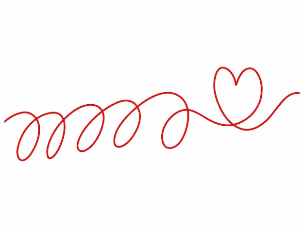 Vetor ilustração de arte da linha do coração valentine