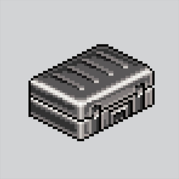 Ilustração de arte de pixel briefcase briefcase formal pixelado briefcase formal briefcase pixelado para jogo