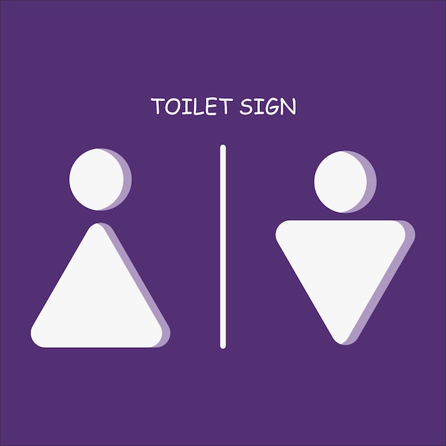 Vetor ilustração de arte do ícone de sinal de banheiro