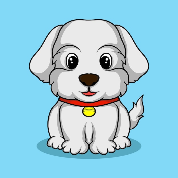 Vetor ilustração de arte e design de camiseta animal fofo personagem cachorro