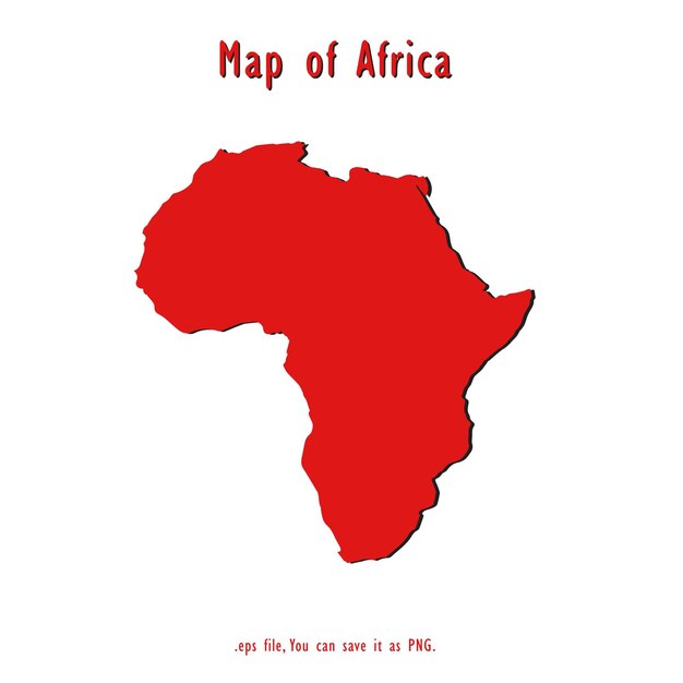 Ilustração de arte mapa da áfrica