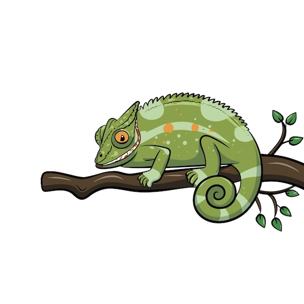 Vetor ilustração de arte vetorial de camaleão
