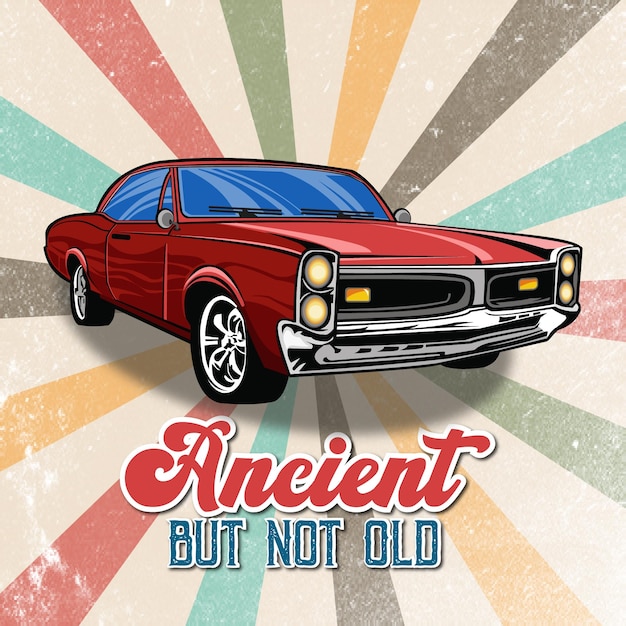 Ilustração de Arte Vetorial de Carro Antigo