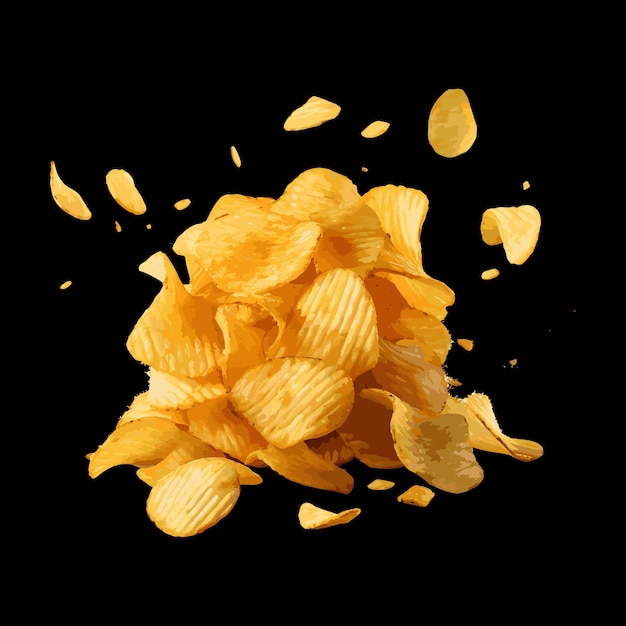 ilustração de arte vetorial de chips realistas