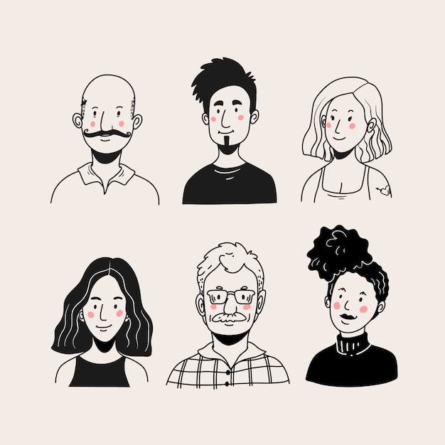 Vetor ilustração de avatares de pessoas