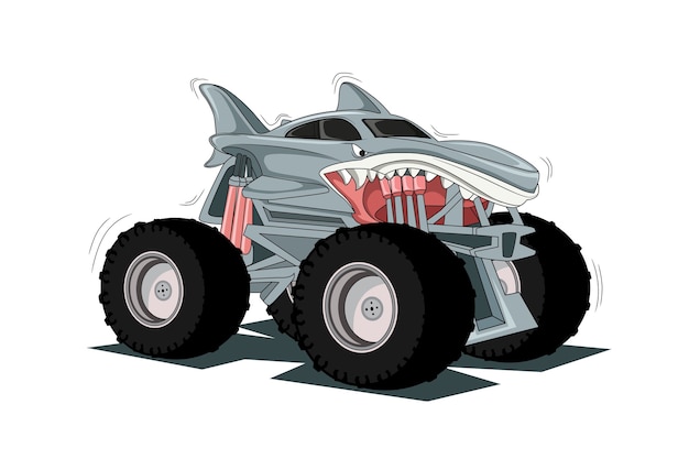 Ilustração de aventura off road grande monster truck 4x4